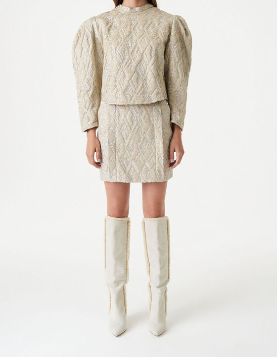 ROUND-NECK LUREX TOP